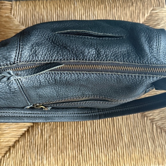 The Sak Black pebbled Leather Hobo Bag purse - Picture 10 of 16